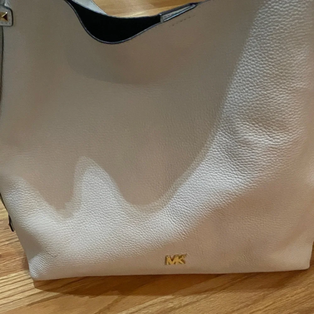 Michael Kors White and Tan Hobo Bag Set